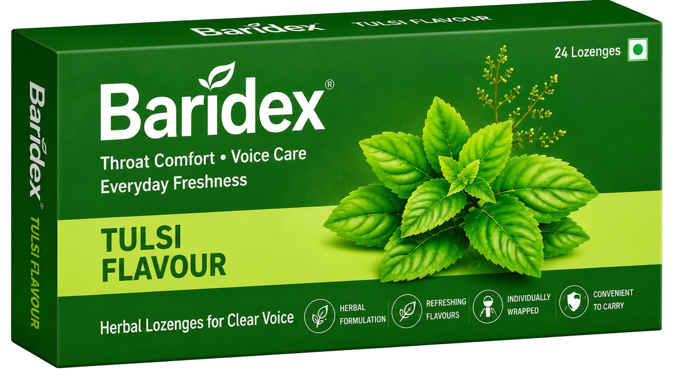 Baridex Tulsi pack of 24 herbal lozenges