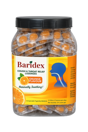 Baridex Orange Flavour Lozenges Jar - 30 Strips
